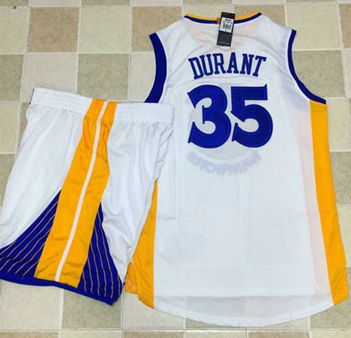 Warriors #35 Kevin Durant White A Set Stitched Jersey - Zenithce
