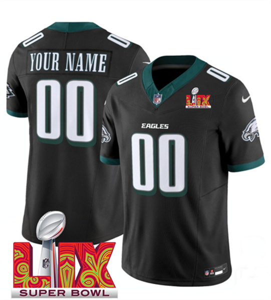Philadelphia Eagles Custom Black 2024 New F.U.S.E. Vapor Untouchable Limited Stitched Jersey - Zenithce