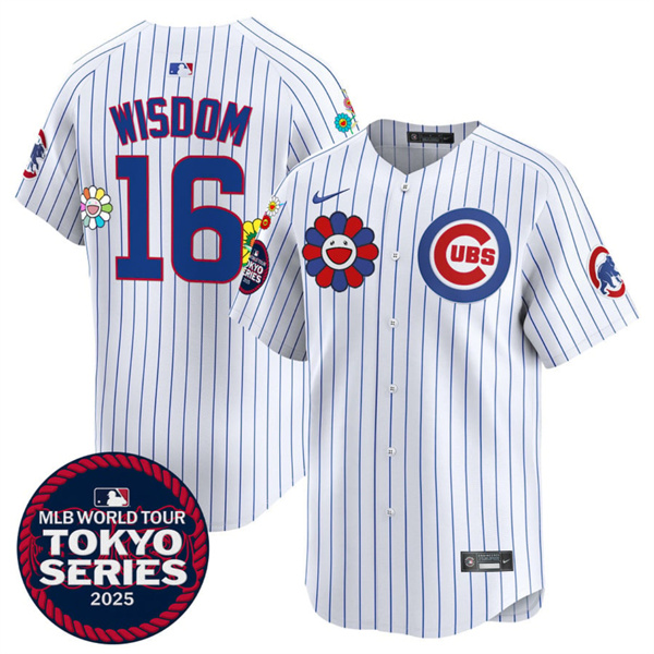 Chicago Cubs #16 Patrick Wisdom White 2025 Tokyo Series Limited Stitched Jersey - Zenithce