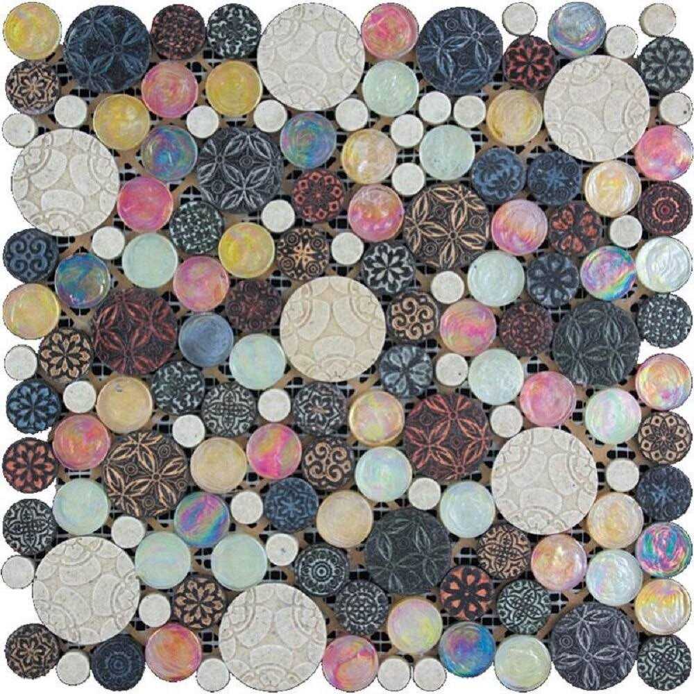 Glass Random Mosaic Tile Tile Club - Zenithce