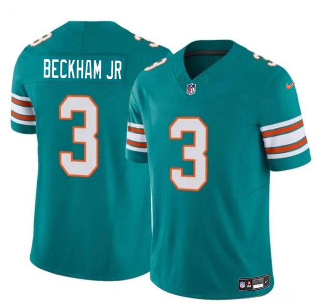 Miami Dolphins #3 Odell Beckham Jr Aqua 2023 F.U.S.E Alternate Vapor Limited Stitched Jersey - Zenithce