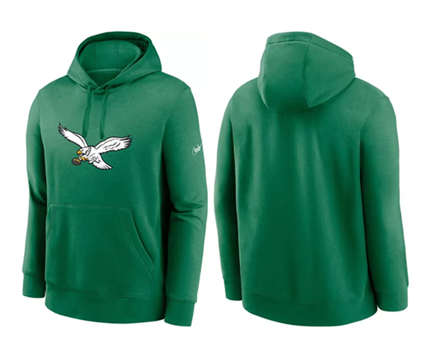 Philadelphia Eagles Kelly Green Stitched Pullover Hoodie - Zenithce