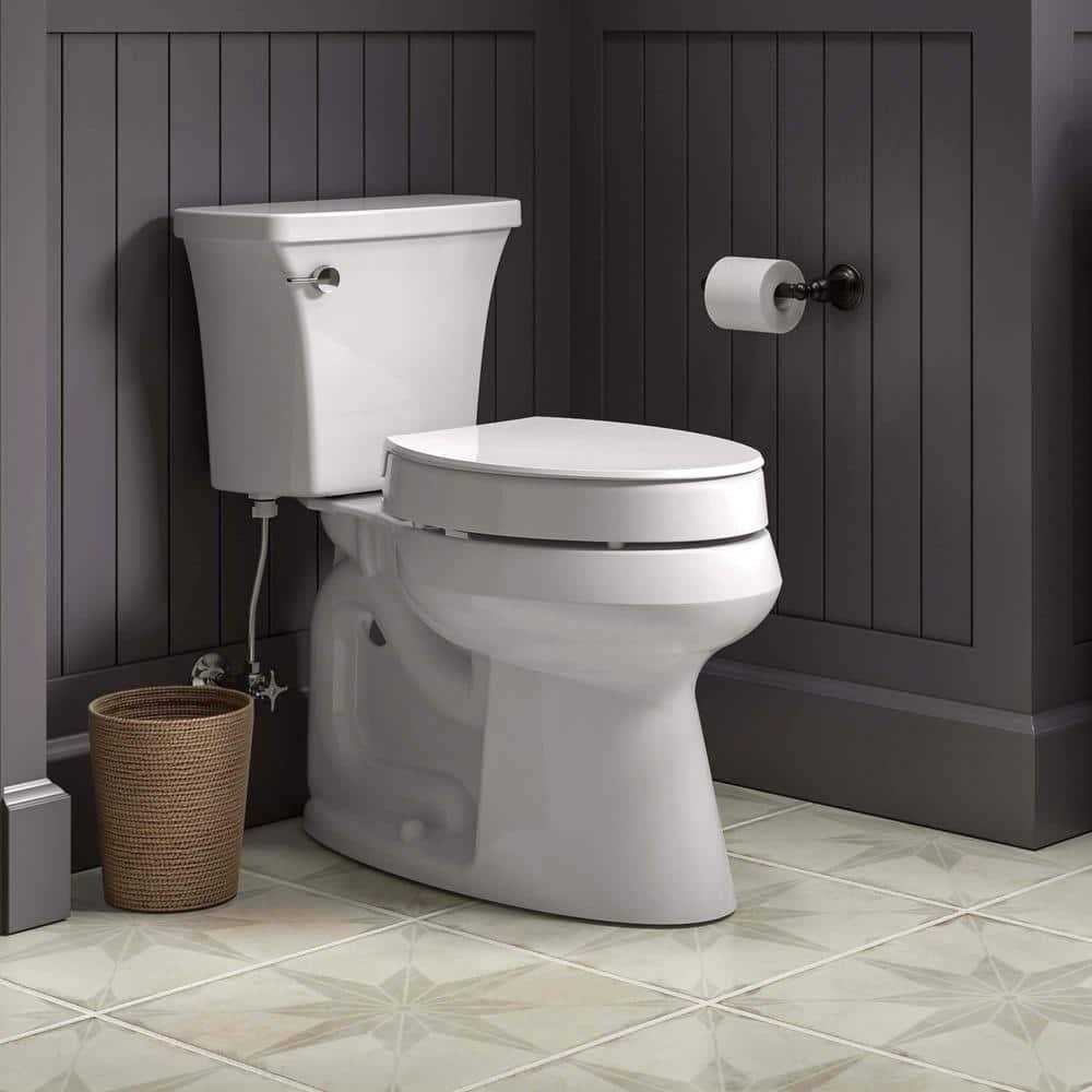 KOHLER Hyten Elevated Quiet-Close Elongated Toilet Seat K-25875-0 - Zenithce