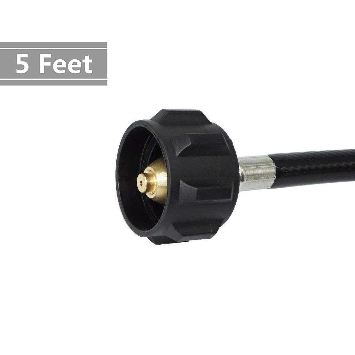 DOZYANT Propane Adapter Hose 1 Lb to 20 Lb Converter Replacement for Qcc1/Type1 Tank Connects 1 Lb Bulk Portable Appliance to 20 Lb Propane - Zenithce