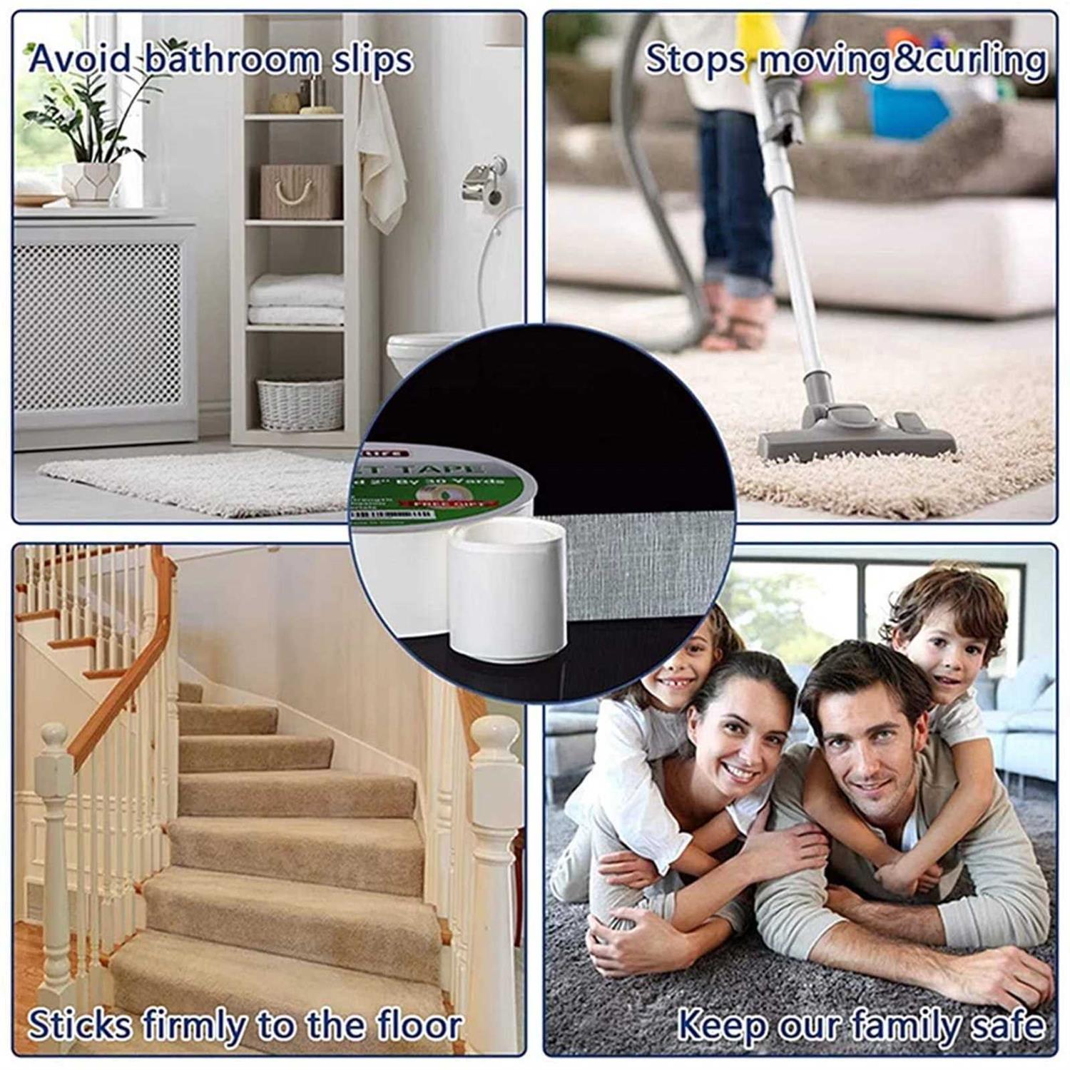 Yyxlife Double Sided Carpet Tape for Area Rugs Rug - Zenithce