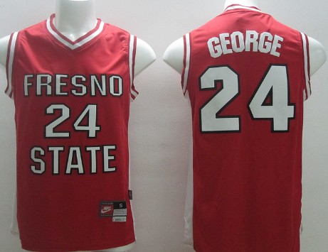 Fresno State #24 Paul George Red Jersey - Zenithce