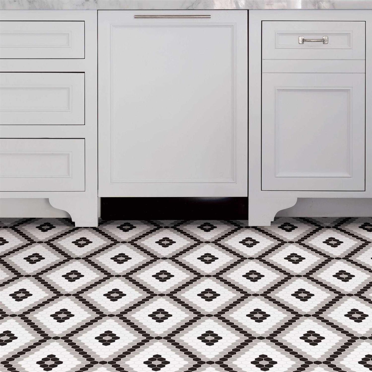 FloorPops Leyton Peel Stick Floor Tiles - Zenithce