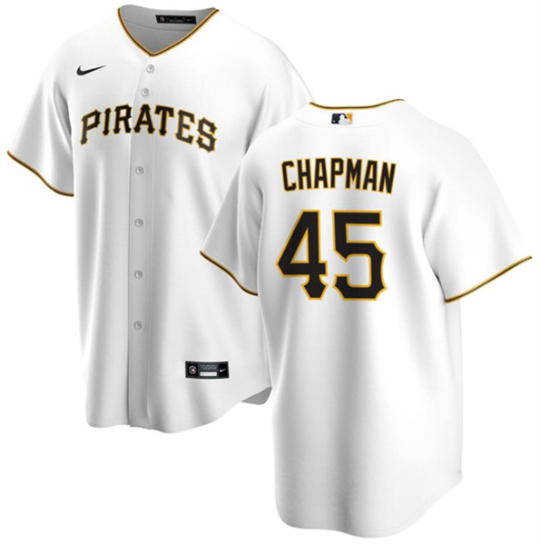 Pittsburgh Pirates #45 Aroldis Chapman White Cool Base Stitched Jersey - Zenithce
