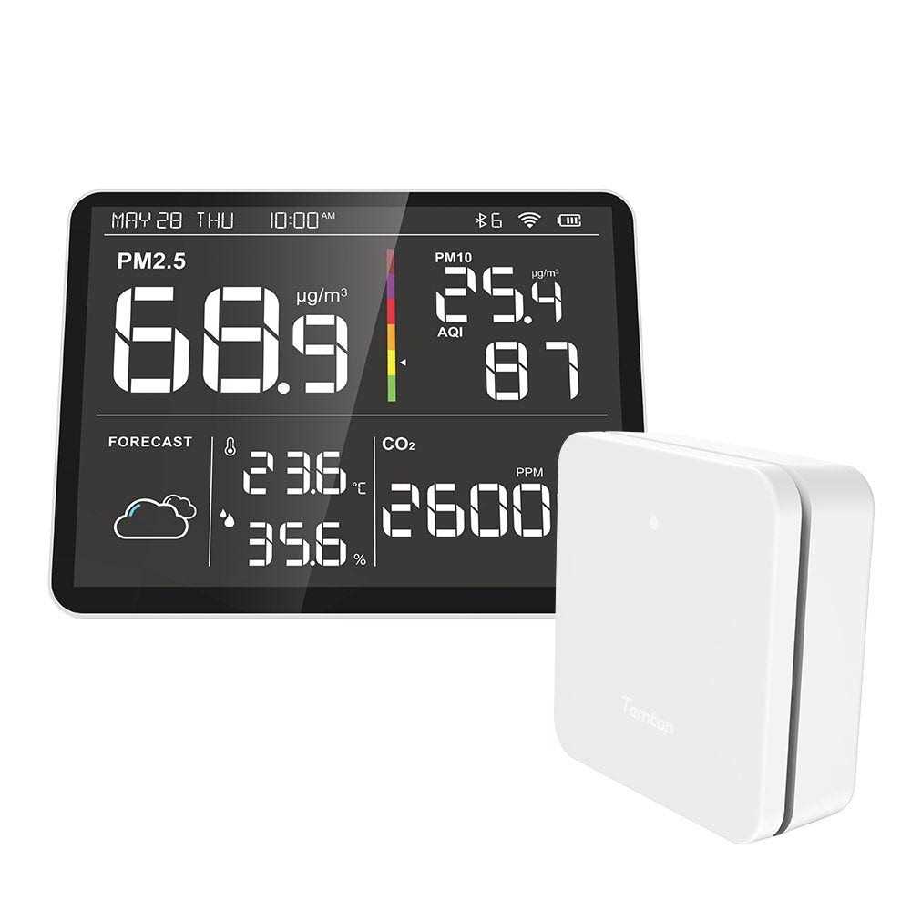 Temtop Air Quality Monitor Carbon Dioxide PM2.5 Pm10 Formaldehyde Temperature Humidity Air Detector - Zenithce