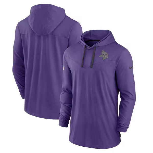 Minnesota Vikings Purple Sideline Pop Performance Hoodie - Zenithce