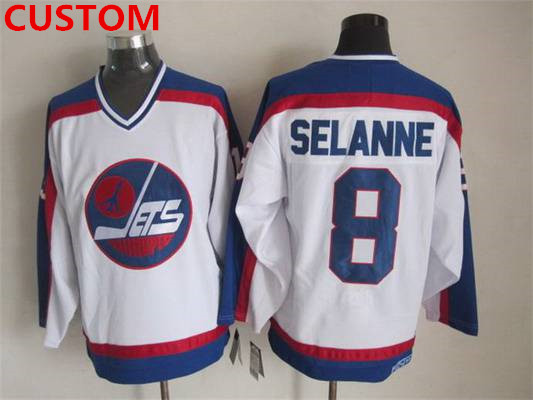 Winnipeg Jets Custom 1979-80 White CCM Vintage Throwback Jersey - Zenithce