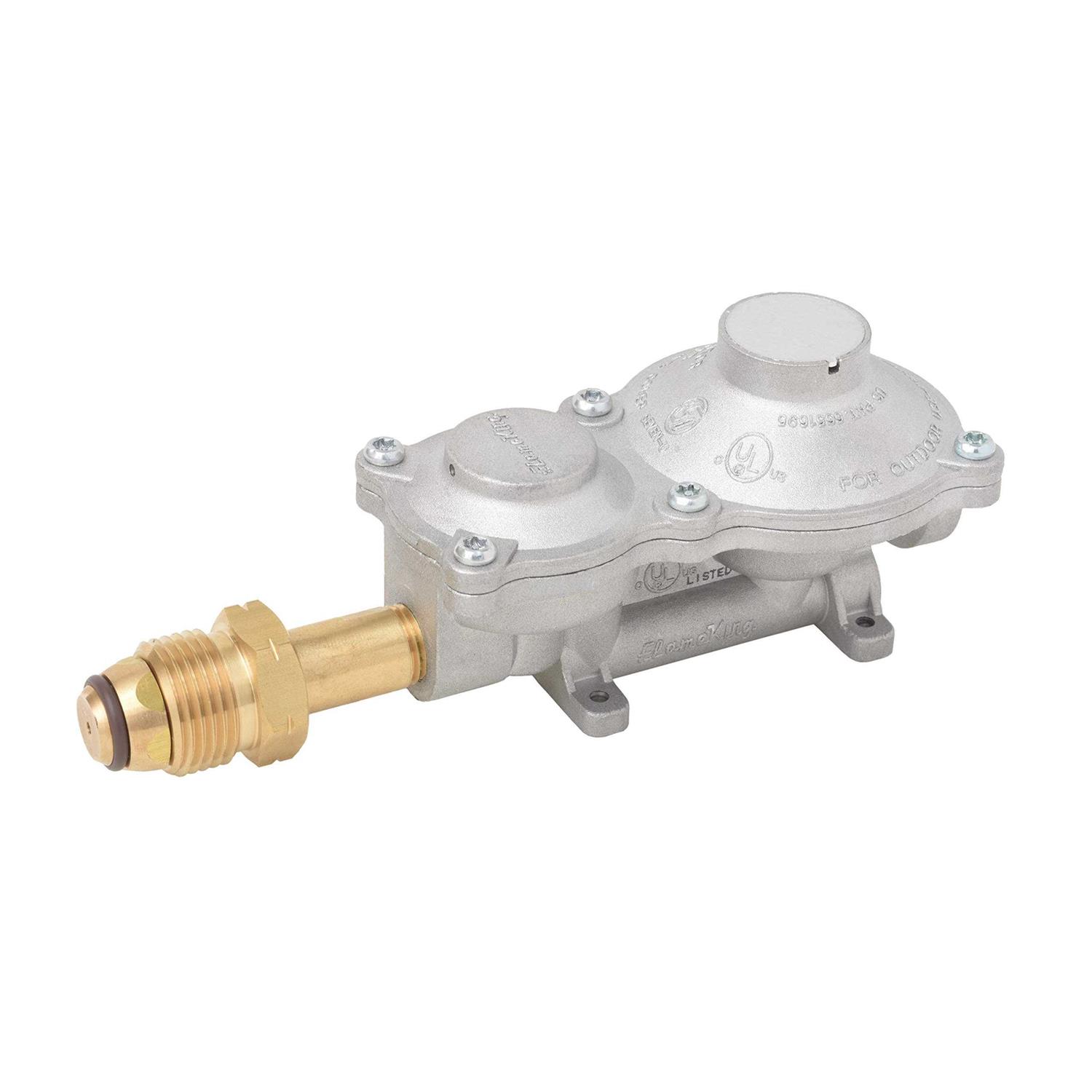 Flame King 2-Stage Auto Changeover Propane Gas Regulator with 2 12 Pigtails - Zenithce
