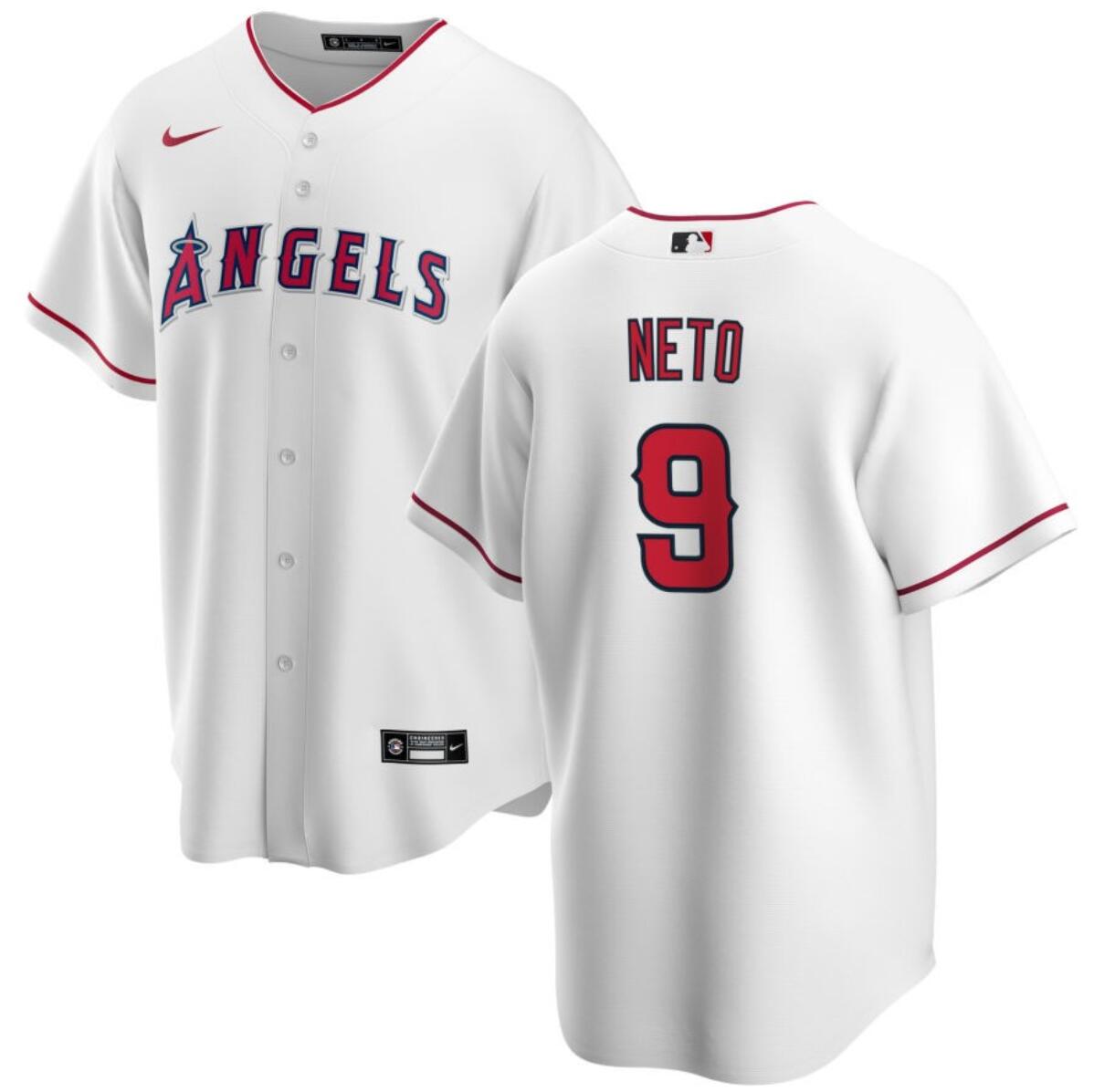 Los Angeles Angels #9 Zach Neto White Cool Base Stitched Jersey - Zenithce