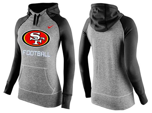 Women's Nike San Francisco 49ers Performance Hoodie Grey   Black - Zenithce