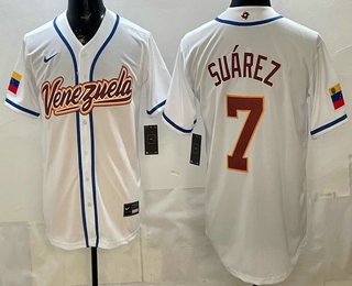 Venezuela #7 Eugenio Suarez White 2026 World Classic Cool Base Jersey - Zenithce
