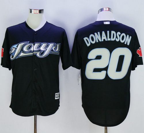 Blue Jays #20 Josh Donaldson Black New Cool Base Stitched Jersey - Zenithce