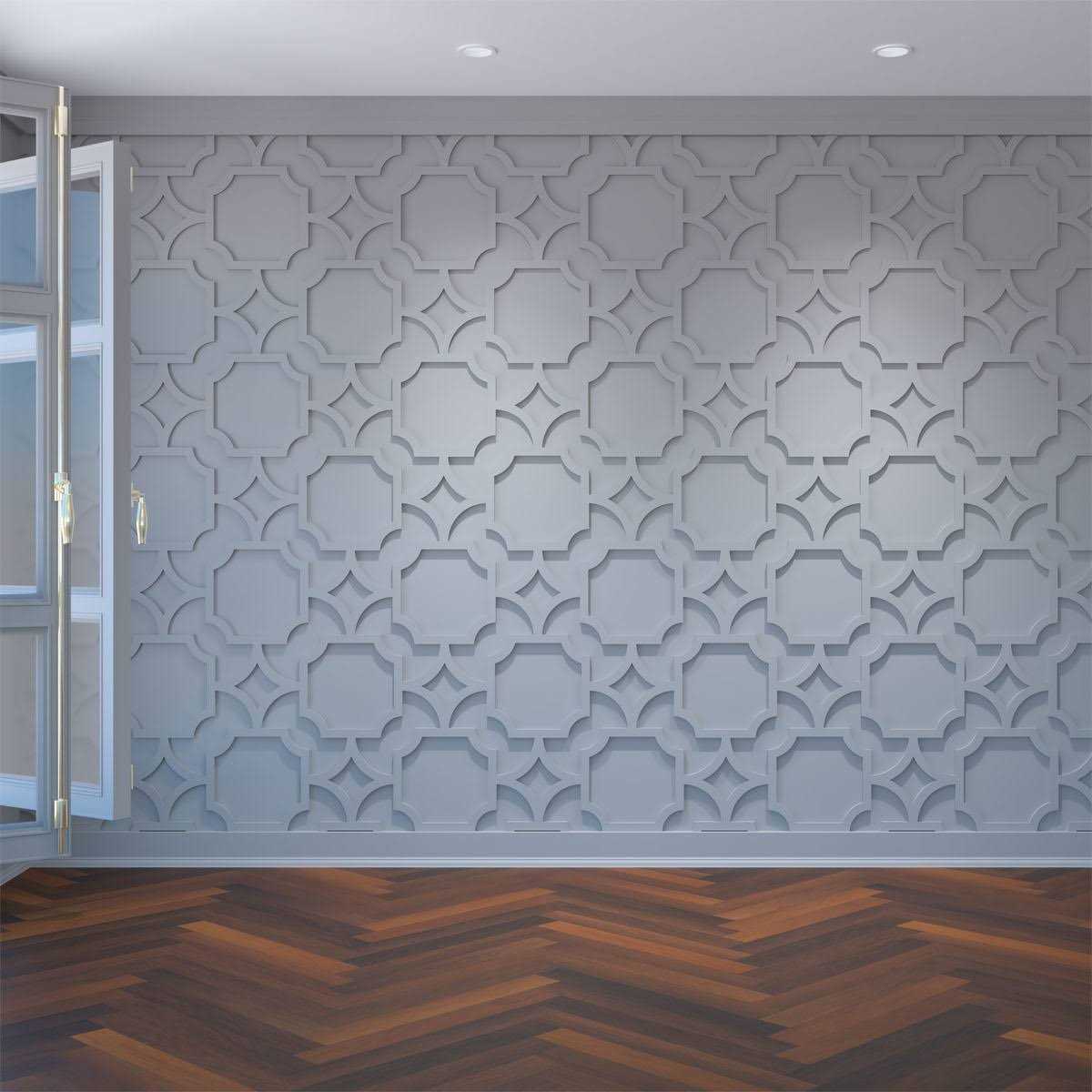Ekena Millwork Anderson Decorative Fretwork Wall Panels in Architectural Grade PVC WALP - Zenithce