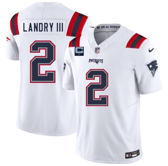 New England Patriots #2 Harold Landry III White 2025 F.U.S.E. With 1-Star C Patch Vapor Limited Stitched Jersey - Zenithce