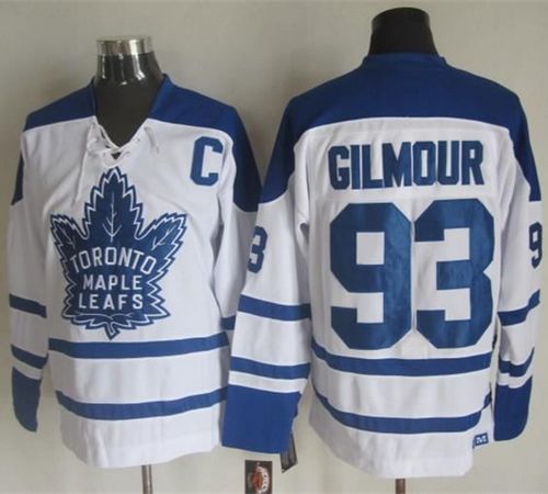 Maple Leafs #93 Doug Gilmour White CCM Throwback Winter Classic Stitched Jersey - Zenithce