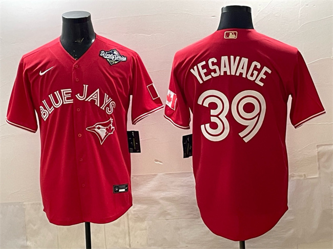 Toronto Blue Jays #39 Trey Yesavage Red 2025 World Series Cool Base Stitched Jersey - Zenithce