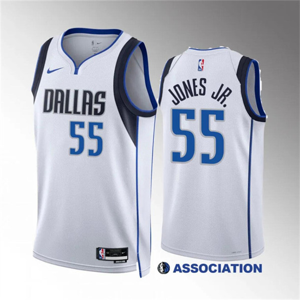 Dallas Mavericks #55 Derrick Jones Jr White Association Edition Stitched Jersey - Zenithce