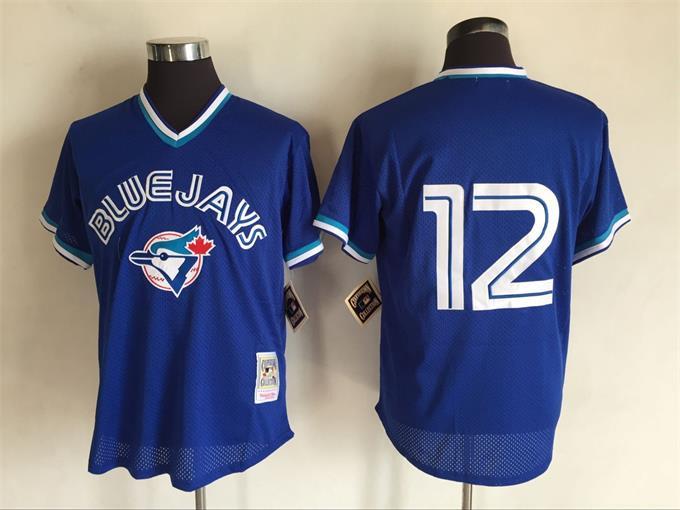 Toronto Blue Jays #12 Roberto Alomar Mitchell And Ness Royal Blue Throwback Stitched Jersey - Zenithce