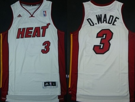 Miami Heat #3 D.Wade Revolution 30 Swingman White Jersey - Zenithce