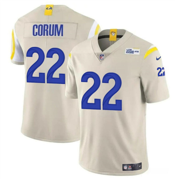 Los Angeles Rams #22 Blake Corum Bone 2024 Draft Vapor Untouchable Stitched Jersey - Zenithce
