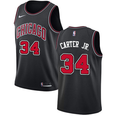 Chicago Bulls #34 Wendell Carter Jr. Black Swingman Statement Edition Jersey - Zenithce