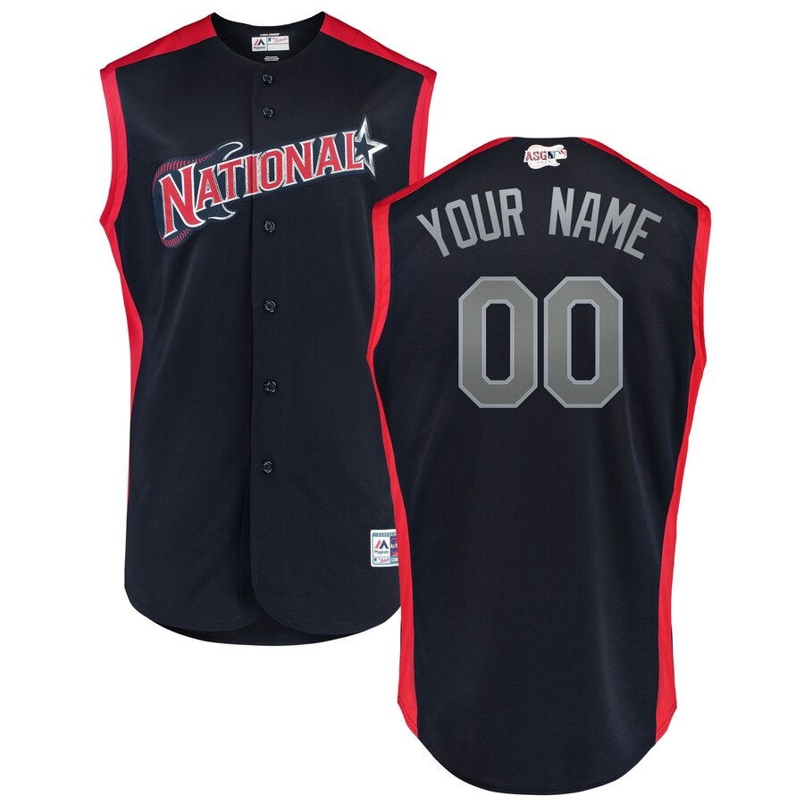 National League Navy 2019 MLB All-Star Game Workout Custom Jersey - Zenithce
