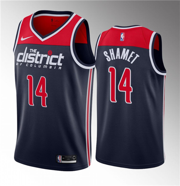 Washington Wizards #14 Landry Shamet Navy 2023 Draft Statement Edition Stitched Jersey - Zenithce