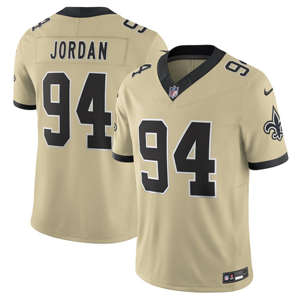 New Orleans Saints #94 Cameron Jordan Gold 2025 F.U.S.E. Alternate Vapor Limited Football Stitched Jersey - Zenithce