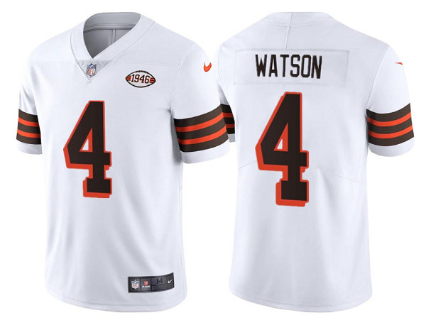 Cleveland Browns #4 Deshaun Watson White 1946 Collection Vapor Untouchable Limited Stitched Jersey - Zenithce