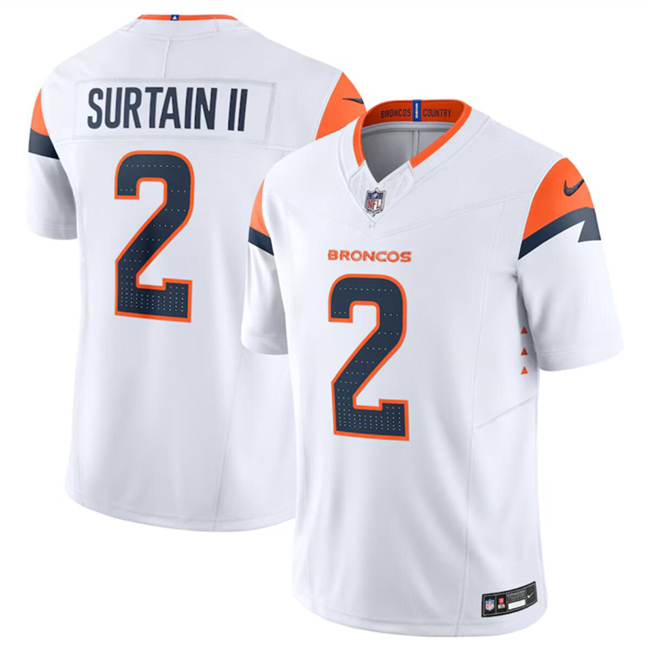 Denver Broncos #2 Pat Surtain II White 2024 F.U.S.E. Vapor Limited Stitched Jersey - Zenithce