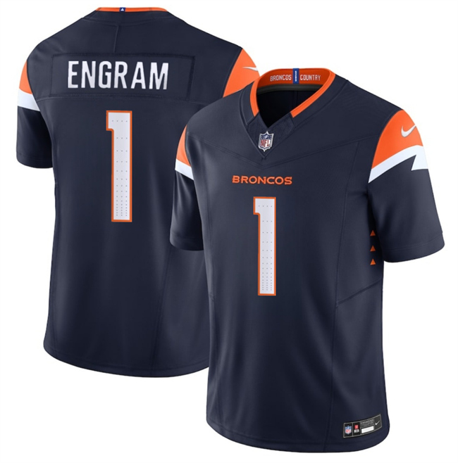 Denver Broncos #1 Evan Engram Navy 2025 F.U.S.E. Alternate Vapor Limited Stitched Jersey - Zenithce