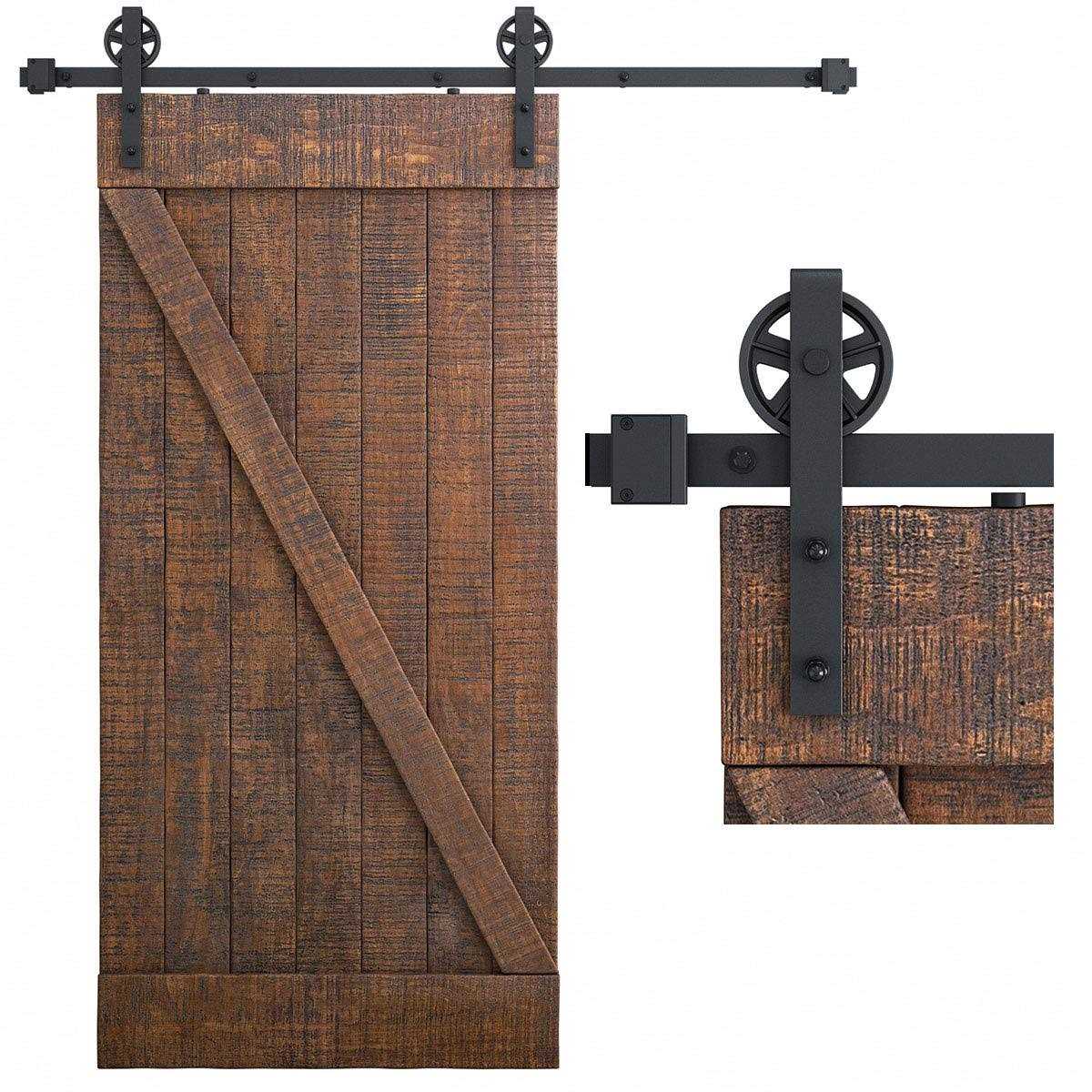 SMARTSMITH Simple Design Wall Mounted Sliding Barn Door Bottom Floor Guide with Adjustable Bracket - Zenithce
