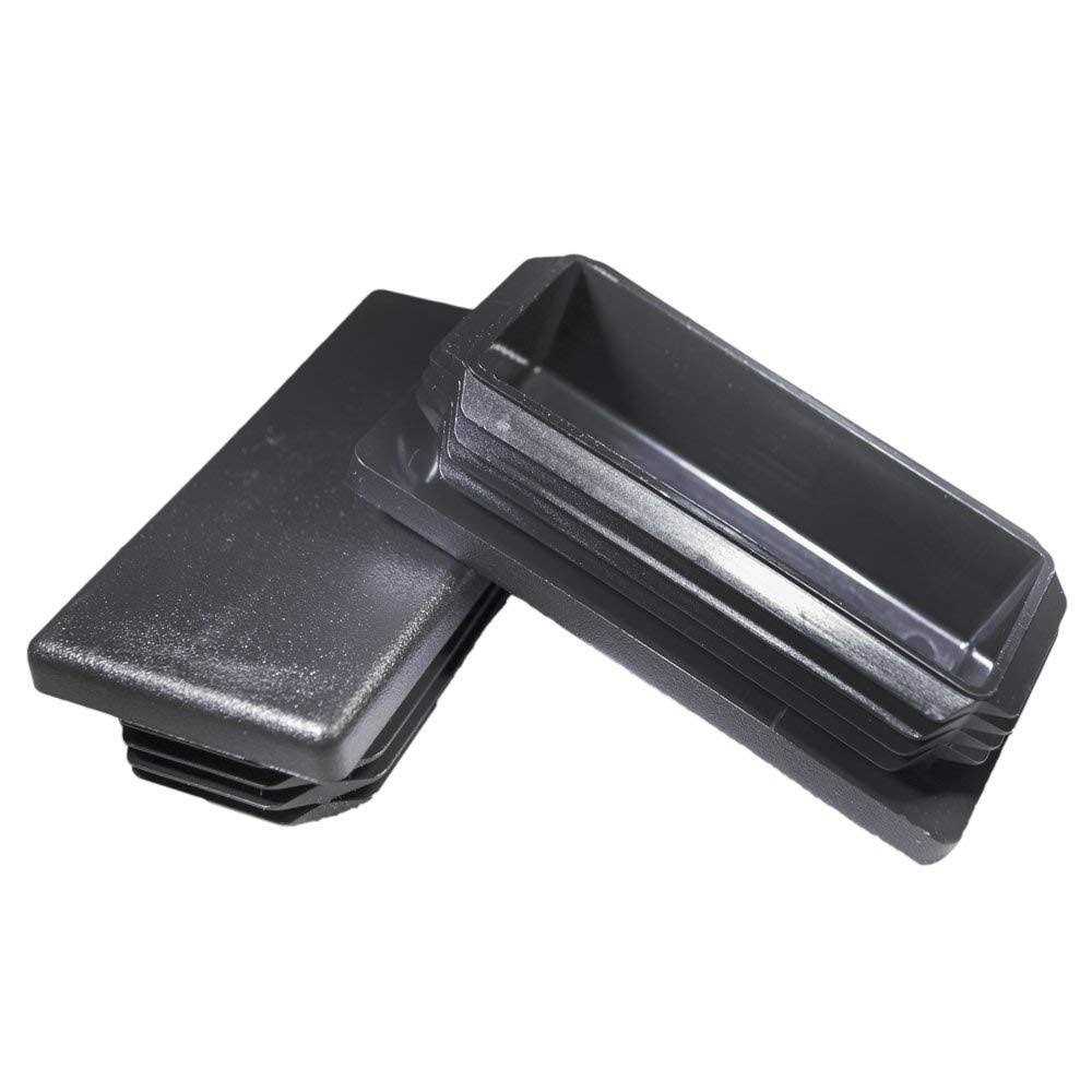 Prescott Plastics Rectangle Plastic Plug Insert Black End Cap for Metal Tubing - Zenithce