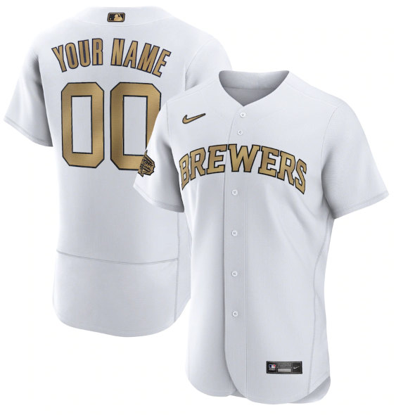 Milwaukee Brewers Customized Custom White 2022 All-Star Flex Base Stitched Jersey - Zenithce