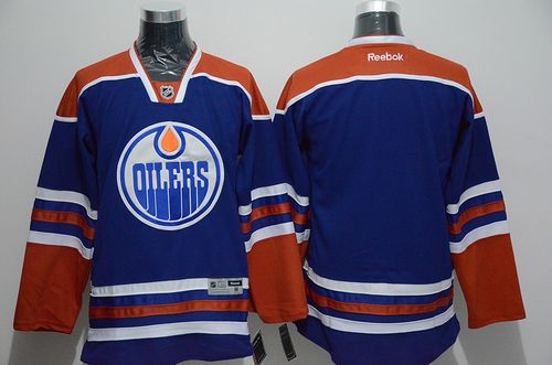 Oilers Blank Stitched Light Blue Jersey - Zenithce