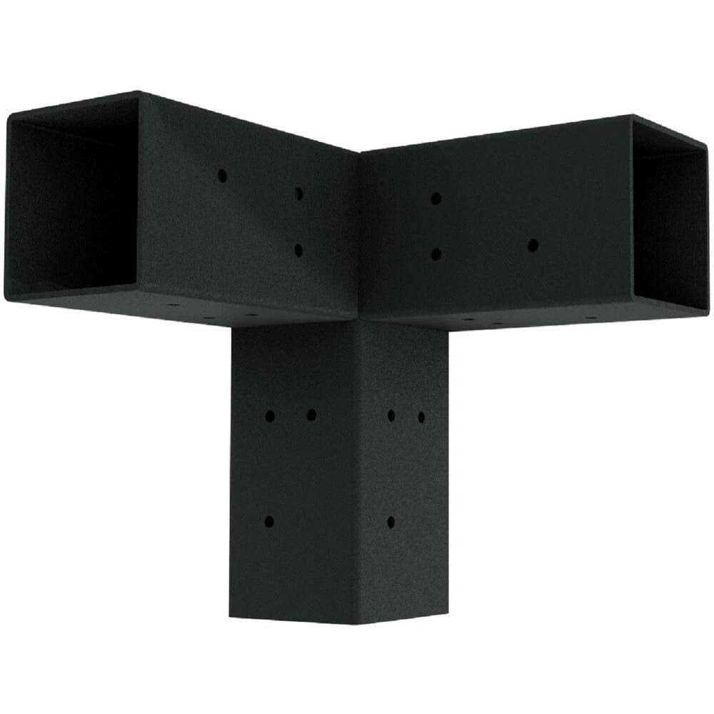 Wild Hog Linx TriFit Black Steel Corner Bracket Pergola Wood Posts - Zenithce