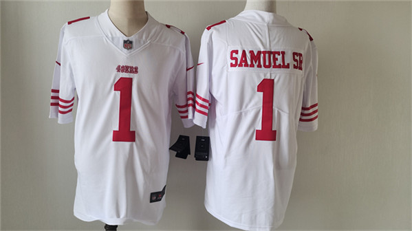 San Francisco 49ers #1 Deebo Samuel White Vapor Untouchable Limited Stitched Jersey - Zenithce