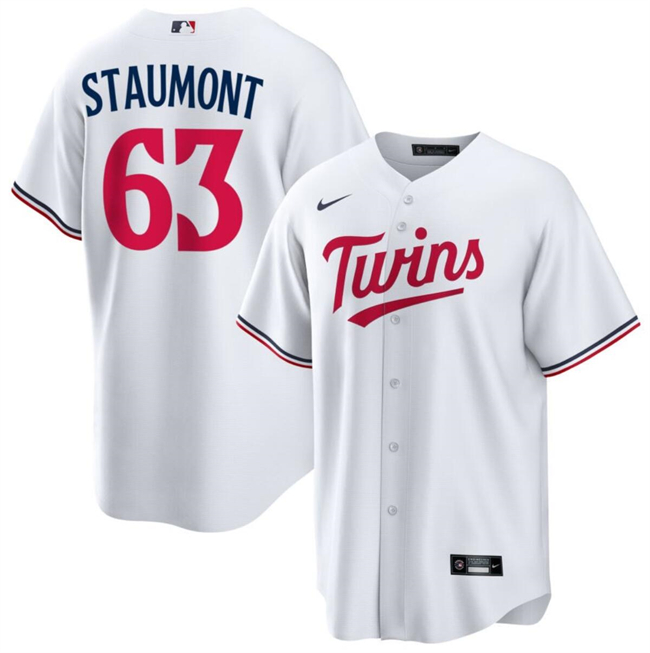 Minnesota Twins #63 Josh Staumont White Cool Base Stitched Jersey - Zenithce