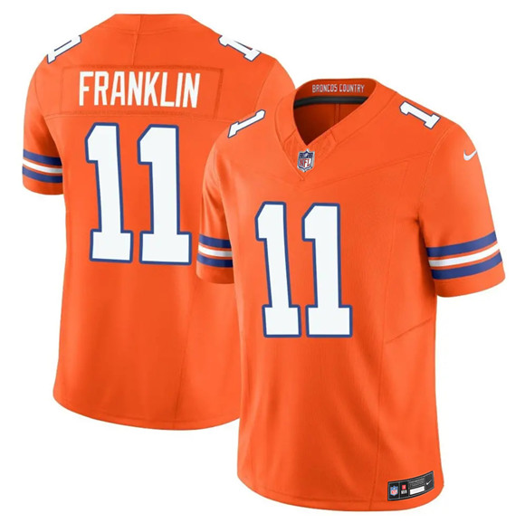 Denver Broncos #11 Troy Franklin Orange F.U.S.E. Mile High Collection 1977 Throwback Vapor Limited Stitched Jersey - Zenithce