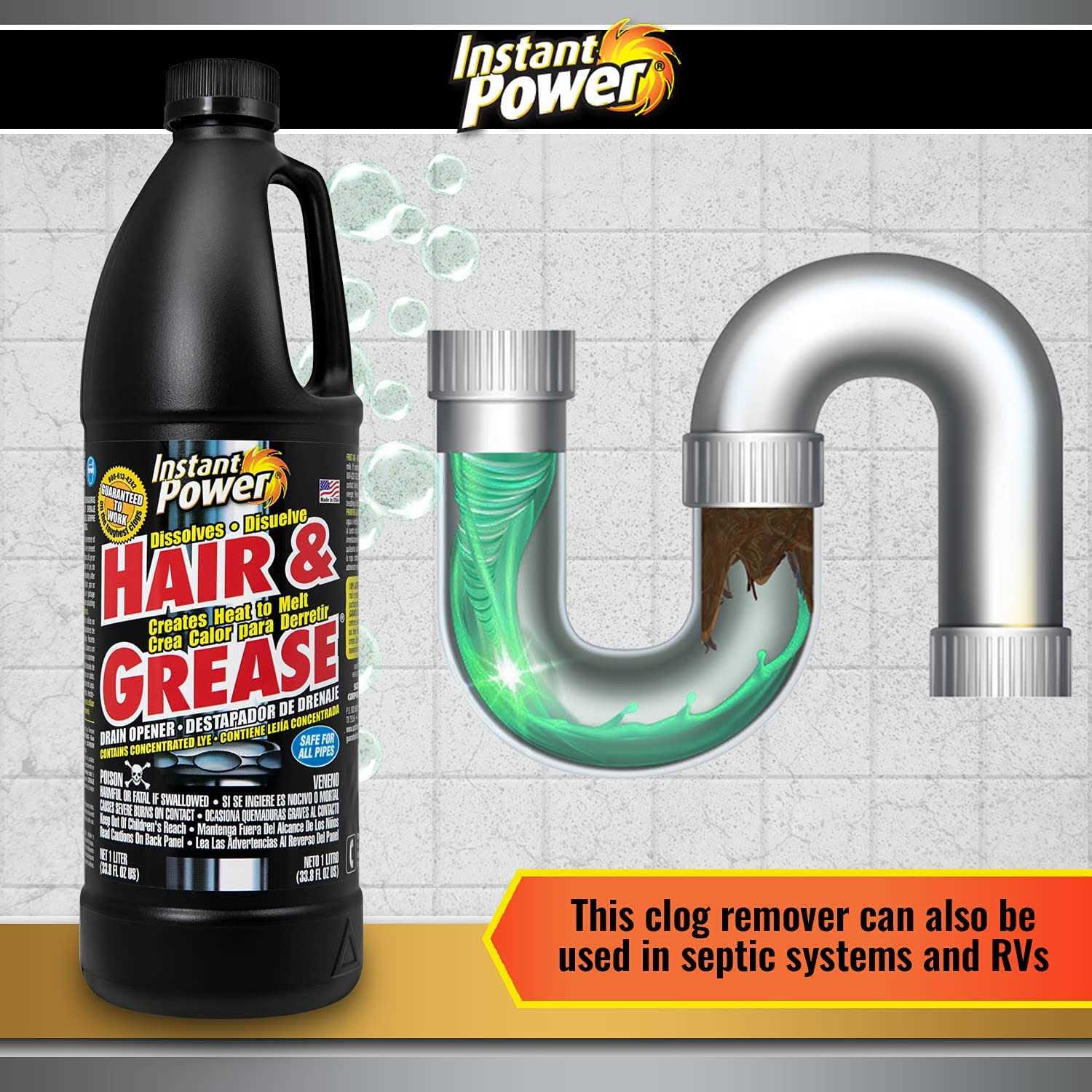 Instant Power Drain Snake Hair Clog Remover Tool - Zenithce