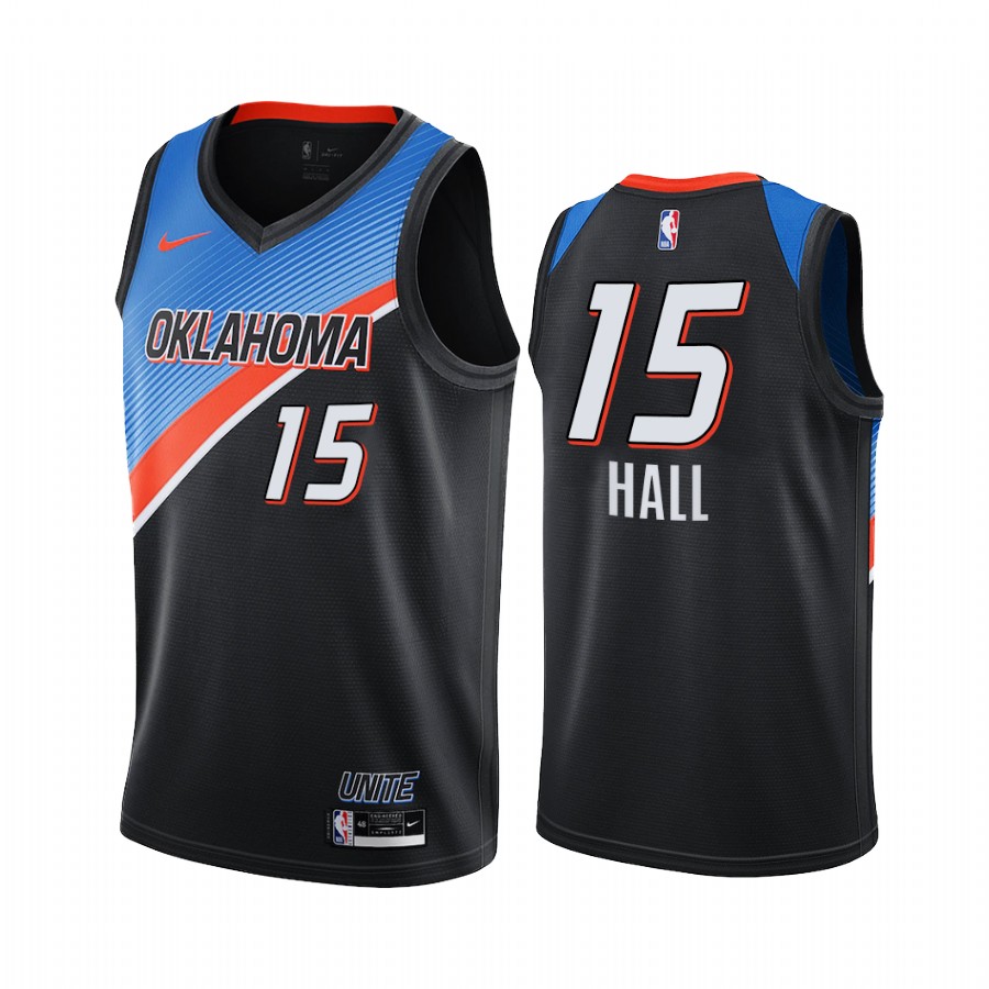 Thunder #15 Josh Hall Black Swingman 2020-21 City Edition Jersey - Zenithce