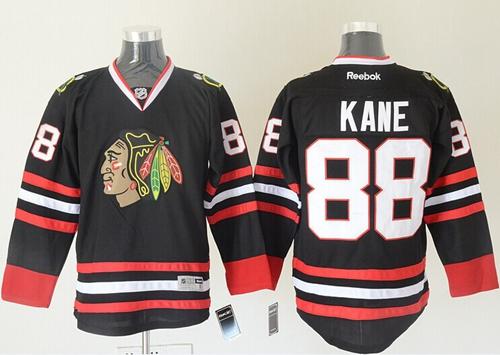 Blackhawks #88 Patrick Kane Black Stitched Jersey - Zenithce