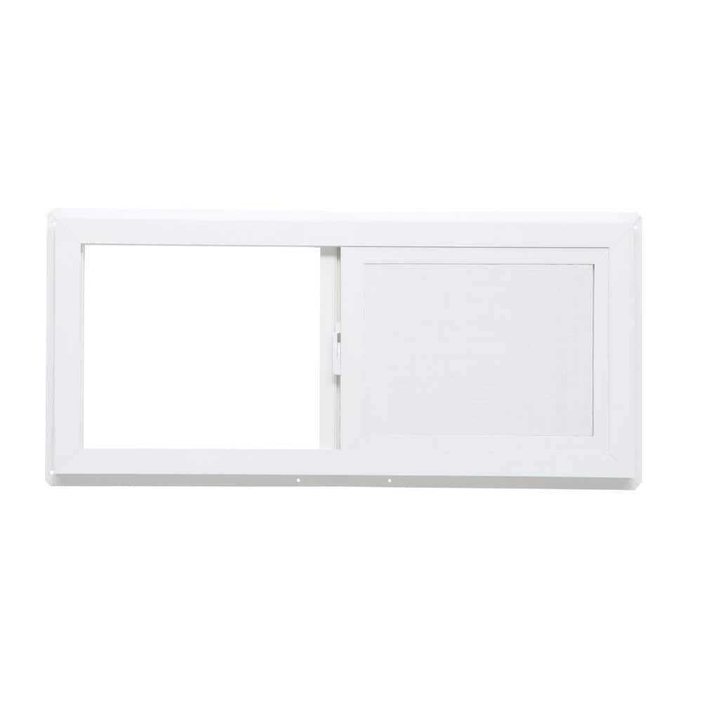 TAFCO Windows 31.75 in. x Left-Hand Single Sliding Vinyl Window with Dual Pane Insulated Glass - Zenithce