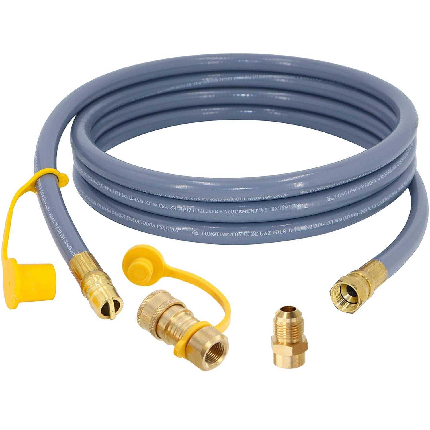 SUMNEW 1/2-Inch Natural Gas Hose with Quick Connect Fitting for BBQ, Grill, Pizza Oven, Patio Heater and More NG Appliance - Zenithce