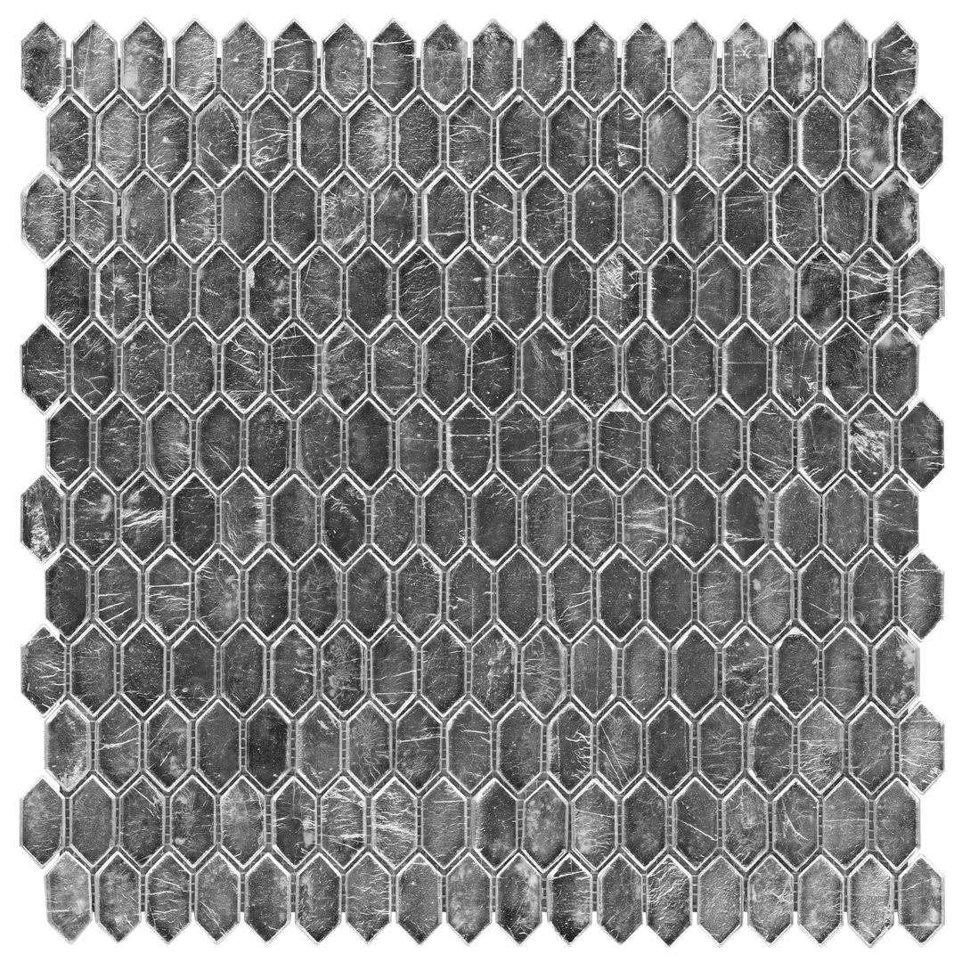 Ivy Hill Tile Garden White Gray 12 in. x 12 in. x 10 mm Marble Mosaic Tile - Zenithce