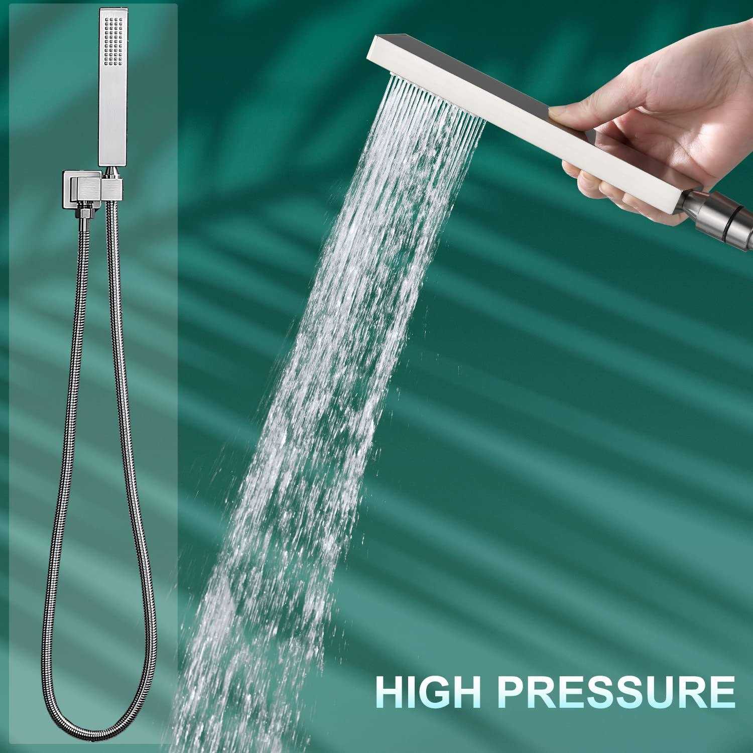 Enga Hand-held Shower Head Set Brass Handheld Shower Wall Mount and Hose - Zenithce